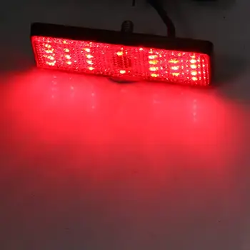 Uxcell 2ks Červená LED Obdĺžnik Motocykel, Skúter Reflektor Chvost Brzdy Otočte Signálneho Svetla na Čítanie