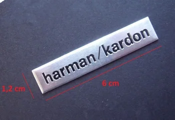 200pcs/veľa 6 x 1.2cm harman/kardon Hi-Fi Reproduktorov audio Reproduktorov 3D Hliníkovou Odznak Znak
