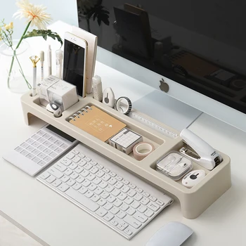 Plastové Kancelársky Stôl Organizátor Stôl Keyboard, Stojan Na Písacie Potreby Skladovanie Držiteľa Počítač Home Office Desktop Skladovanie Shlelf