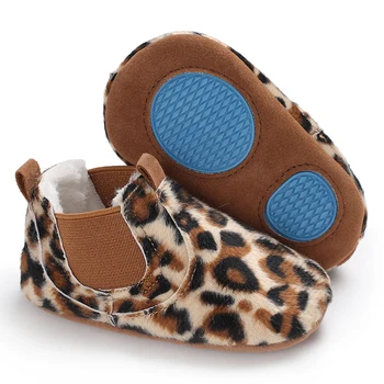 Baby, Dievčatá, Chlapcov PU Kožené Topánky Batoľa Moccasins Leopard Tlač Dieťa Obuvi Jeseň Non-slip Prvý Pešej Topánky pre Novonarodených Chlapcov