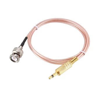 Uxcell 1pc BNC Male na 3,5 mm 1/8 cm Mono TS Muž Koaxiálny Power Audio Kábel 0.5 ft 10 ft