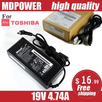 MDPOWER Pre TOSHIBA Satellit L401 L402 L500 notebook napájanie AC adaptér nabíjačka, kábel 19V 4.74 A