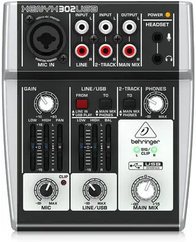 Zvukový pult Behringer Xenyx 302USB Zvuk Miešanie Konzoly, Audio Mixer Premium 5-Vstupný zvukový Pult USB Audio Rozhranie umc22