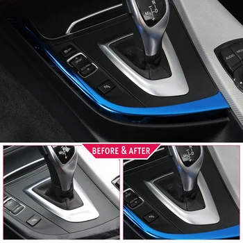 Pre bmw F30 F34 Nehrdzavejúcej Ocele Gear Shift control Panel (Ovládací Panel Dekor Kryt Auto Styling Nálepky Interiérom 3 série 320i Príslušenstvo
