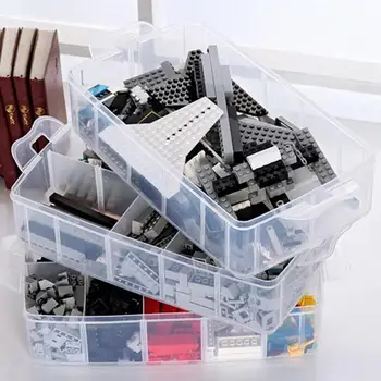 Odnímateľný 30-Grid Hračka Úložný Box Prenosný Tri Vrstvy, Plastové Úložný Box pre Lego Hračka Príslušenstvo Skladovanie Prípade Organizátor