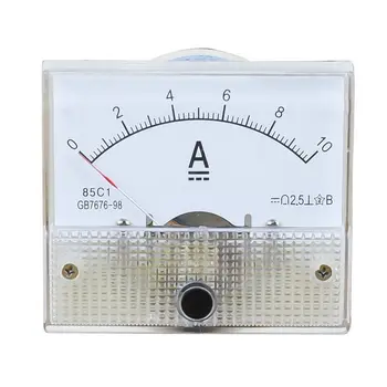 1PC DC Plastové Analógový Ukazovateľ Ammeter Meter Ampér Panel 1A 2A 3A 5A 10A 20A 50A 100A Mechanické Aktuálne Metrov 64*56mm