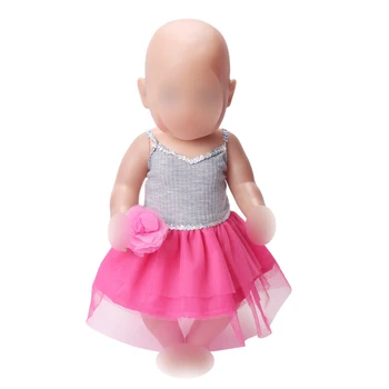 43 cm bábiky baby oblečenie fáze sequin magenta šaty Detské hračky fit Americký 18-palcové Dievčatá bábiky príslušenstvo f419
