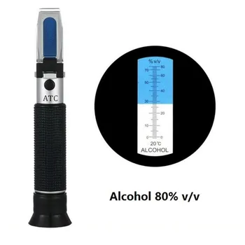 Prenosné Alkoholu Refraktometer 0-80% V/V