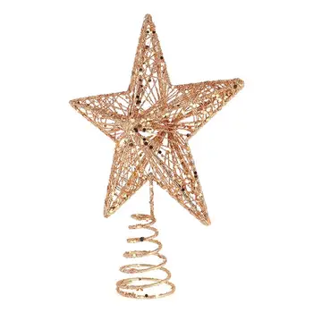 20 CM Vianočný Stromček Vňaťou Star Päť-Bod Star Vianočné Železa Strom Ornament Star Vianočné Dekorácie Navidad Vianoce roku 2020