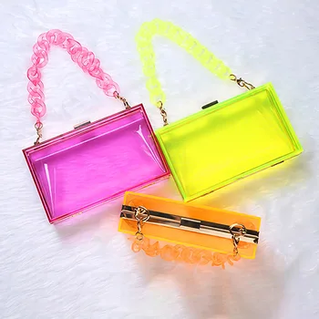 Ženy Móda Jasné Jelly Taška Luxusné značkové Kabelky Candy Farby PVC Messenger Taška cez Rameno 2020 Transparentné Tote Tašky Kabelky