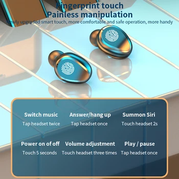 TWS Bluetooth Bezdrôtové Slúchadlá 2000mAh Športové Slúchadlá Nepremokavé Šok Basy Headset PC Herný Šumu Mini Slúchadlá