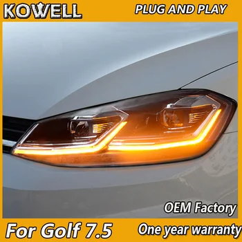 Auto Styling Vedúci svetlo na VW Golf 7.5 Svetlomety MK7.5 LED Reflektor s Dynamickým roky 2013-2017 DRL H7 D2H Hid Bi Xenon Lúč