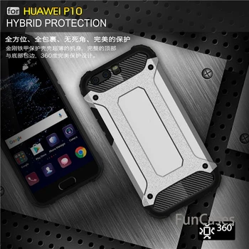 Pre Huawei P8 P8 LITE 2017 P9 prípade Brnenie Anti-Shock Silikónové Gumy na Pevnom PC Kryt Telefónu Pre P10 P10 LITE P10 plus česť 8 lite