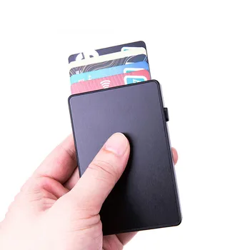 ZOVYVOL Anti-theft Jedno Pole Smart Peňaženky Slim RFID Módne Spojka Pop-up Tlačidlo Karty, Meno Držiteľa Karty Prípade