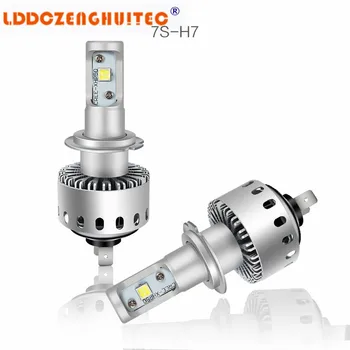 LDDCZENGHUITEC 7S LED Svetlá na prestavbu H4 H1 H3 H7 9003 9005 HB3 9006 H8 H9 H11 40W 6000LM 6500K Nahradiť Pôvodné
