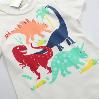 Skákanie Metrov Lete Dinosaurov tričká pre Chlapcov, Dievčatá Módne Deti Oblečenie Tričká Topy Detská tričká Bavlnené Kostým
