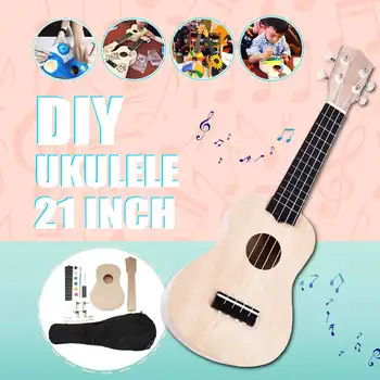 21inch Drumbľa DIY Kit Havaj Gitara Handwork Podporu Maľovanie Mini Gitara Pár Darček Ukelele výber detských Hračiek