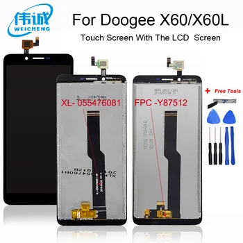 Testované Displej Senzor s LCD doogee X60 LCD Displej A Dotyková Obrazovka montáž X60 L X60L LCD Displej Nahradenie +Nástroje