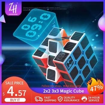 3x3x3 Magic Cube Klasické Hračky 2x2 Stickerless Puzzle Profesionálne Rýchlosť Kocky Vzdelávania, Vzdelávacie Hračky pre Deti Cubo Magico