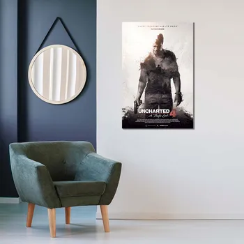 Maliarske plátno Uncharted 4 Zlodej-s Koncom Plagáty a Tlačí na Steny Umenie Obrázok pre Obývacia Izba Decor Č Rám