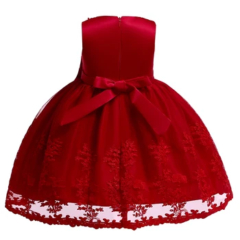 Vysoká kvalita Baby Girl Dress Čipky Retro Party Šaty pre Dievčatá Narodeninovej Party Princezná šaty 0-18 M Detské Oblečenie Kostým