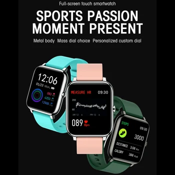 Móda plne Dotykový P22 Smart Hodinky Námestie Ženy Muži Športové Hodinky Elektronické Dámske Náramkové hodinky Pre Andriod IOS Telefón hodiny Hodiny