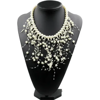 2020 módne Trendy perlový náhrdelník chocker kostým imitácia perly šperky reťazca módy prívesok náhrdelníky ženy