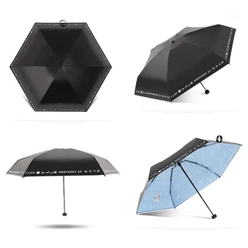 Značka Mini Dáždnik Pre Ženy, Malé Módne Skladacie Dáždniky Anti-UV Dážď Vrecku Dievča Parasol Módne Winfproof Prenosné Darček