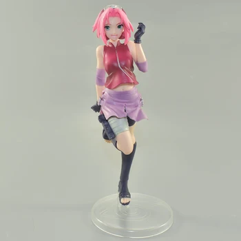 22 cm japonské anime naruto, Haruno Sakura PVC akcie obrázok hračky Anime dievča Haruno Sakura bábiky zberateľskú model hračky dieťa darček