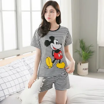 Disney ženy Mickey Pyžamo Nastaviť Cartoon Minnie Dievča Sleepwear Pijama Dlho Ženy Pyžamá Vyhovovali Ženské Oblečenie Set sa 2020 Odev