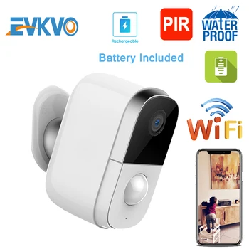 EVKVO HD 3MP Mini Batérie Fotoaparátu Vonkajšie Vodotesný IP Wifi Kamera PIR Hovoriť Späť Bezdrôtové Zabezpečenie Dohľadu CCTV Kamery