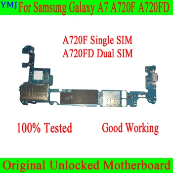 Pôvodné Odomknutý Samsung Galaxy A7 A720FD Doska S Android Systém Logiky palube s plnou čipy