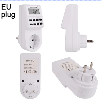 EU, UK, US FR BR Plug Digitálne Týždenné Programovateľné Elektrické Nástenné Plug-in Zásuvky Napájania Časovač Spínač Zásuvky Času 220V AC 110V