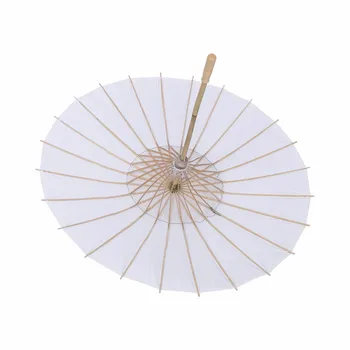 Bambusové Dáždnik Biely Papier Hodvábny Papier Paraso Starovekej Čínskej Tradičnej Remeselnej Biely Dáždnik Čína Tradičné Tanečné Rekvizity