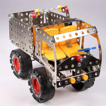 Konštrukcia nákladných Vozidiel Constructor Hračky Kovové Osvietil Montáž Model Budovy Súpravy Bloky Hračky Pre Chlapcov, Dievčatá Dary