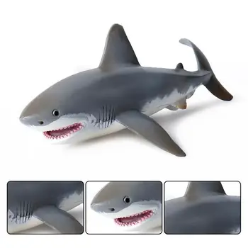 1 Ks Pvc Simulácia Veľký Biely Žralok Statický Model Hračku, Ozdoby na Oceáne Sveta Detí, Hračky