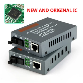 1 pár Htb-3100ab Optického Vlákna Media Konvertor Single Fiber Converter, 25 SC 10/100M Jednom režime A 1310nm-TX, B 1550nm-TX