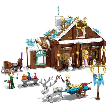 Stavebné bloky sy1430 Kompatibilné lepining Priateľmi & Disneye film Frozeninglys Tehla Obchodu s potravinami, hračky pre deti,