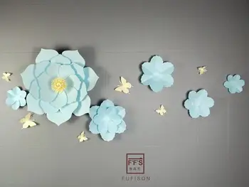 FFS 3D umelé Kvety Nastaviť Miestnosti Dekorácie svietidla butterfly party dekorácie, svadobné Dekorácie