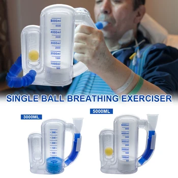 Dýchanie Tréner Vitálna Kapacita Cvičenie Tri-lopta Meter Spirometry Tréner Funkcie Pľúc Dýchanie Exerciser