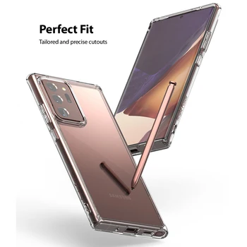 Ringke Fusion pre Galaxy Note 20 Ultra Silikónové puzdro Pružného Tpu Rám Priehľadného Pevného PC Späť Hybrid Poznámka 20+ Kryt