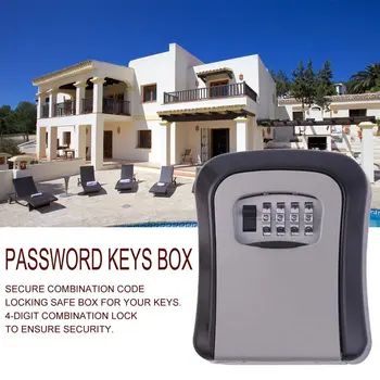 4-Miestne Zmes Heslo Tlačidlá Poľa Zadajte Skladovanie Organizátor Prípade Stenu Home Security Lock Nástroj Kovové Tlačidla Okno