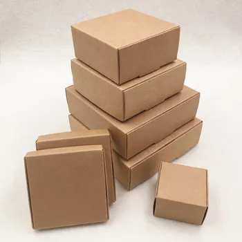 Nový Príchod 10pcs Kraft Hnedý Kartón Papiera Box S Oknom Darček Cake Box Balenie Pre Muffin Obaly Boxy