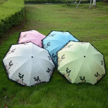 Dvojvrstvové Čierne Lepidlo Slnko Parasol Žena Dážď Zadnej Strane Dáždniky Guarda Chuva Invertido Paraguas Parapluie Vetru
