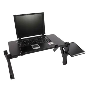 Nastaviteľný Hliníkový Stôl Laptop Prenosný TV Posteľ Lapdesk Zásobník PC Stôl Stojan pre Notebook Tabuľka Stolový Stojan S Podložka pod Myš