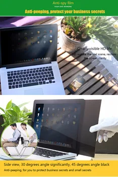 11.6 palce Privacy Filter Anti-glare Displej Ochranná Fólia Pre Notebook 16:9 Veľkosť Notebooku 25.6 cm*14.4 cm