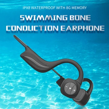 Bezdrôtový Bluetooth Plávanie Slúchadlá IPX8 Vodotesné Triedy Kostné Vedenie Slúchadlá Profesionálny Fitness Šport Vhodný Pre Všetky