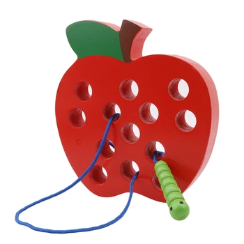 Montessori Matematika Hračky, Dieťa Materskej Školy Drevené Červa Jesť Ovocie Apple Plaything Deti Raného Vzdelávania Vyučovanie Vzdelávacích Hračiek