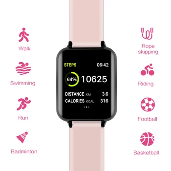 Pôvodné B57 Smartwatch dámske Hodinky pánske Hodinky Náramkové hodinky Módne Športové Bluetooth Kyslíka v Krvi, Srdcovej frekvencie Počítadlo Hodinky