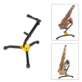Skladacia Tenor Saxofón Stojan Alto Sax Kovový Podlahový Stojan, Držiak Na Statív Woodwind Nástroj Príslušenstvo
